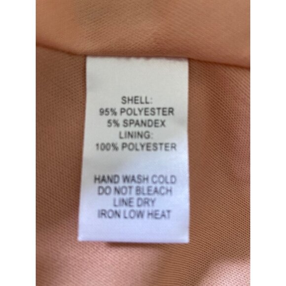 Lulus Peach Lawson Skater Dress With Deep V-Neckline & Open Back Design Size L - Picture 11 of 12